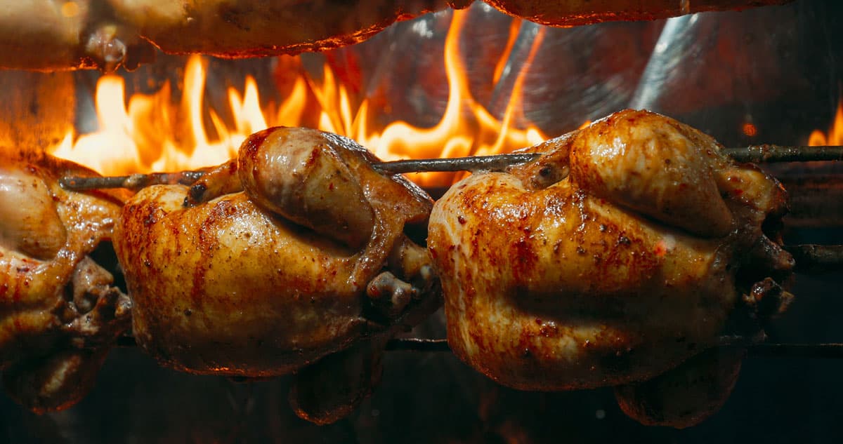 Camión pollos asados ambulantes en Vigo
